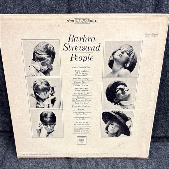 Barbra Streisand 'People' Vinyl Record - Classic Album Cover - Picture 2 of 4